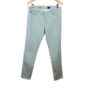 Adriano‎ Goldschmied The Legging Ankle Super Skinny Pants 32R Green White